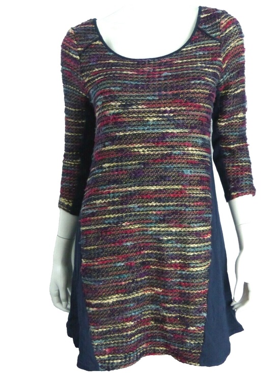Maeve Dresses & Skirts - Anthropologie Maeve Dress Women's XSmall Boucle Colorful Knit Pockets Navy NWOT
